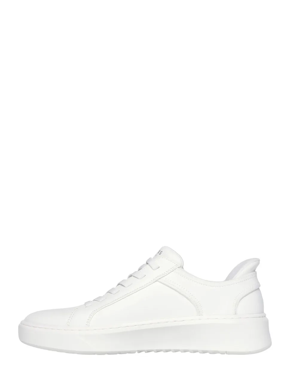 Skechers White Court Break Double Vented Slip In Trainers