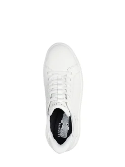 Skechers White Court Break Double Vented Slip In Trainers