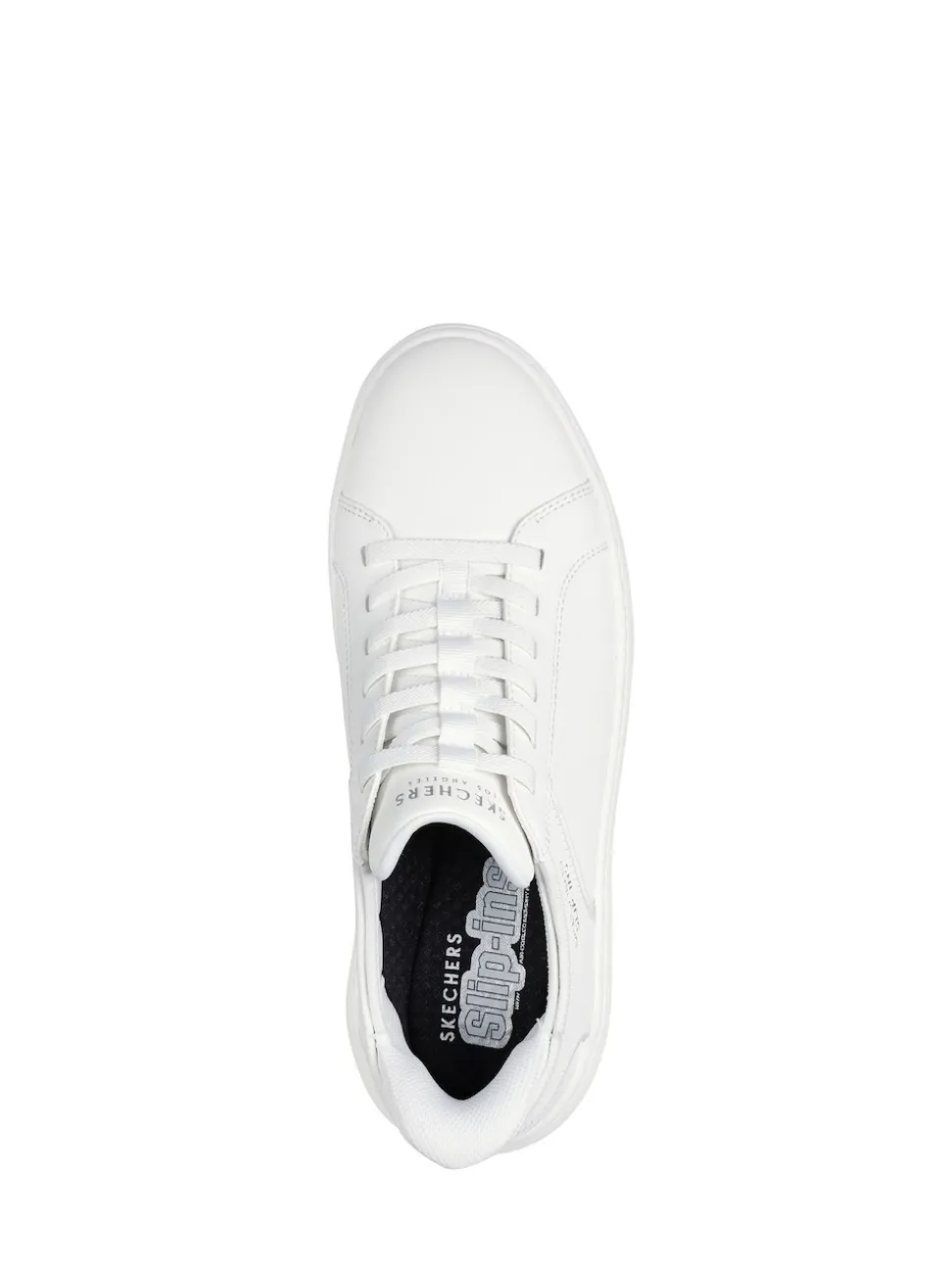 Skechers White Court Break Double Vented Slip In Trainers