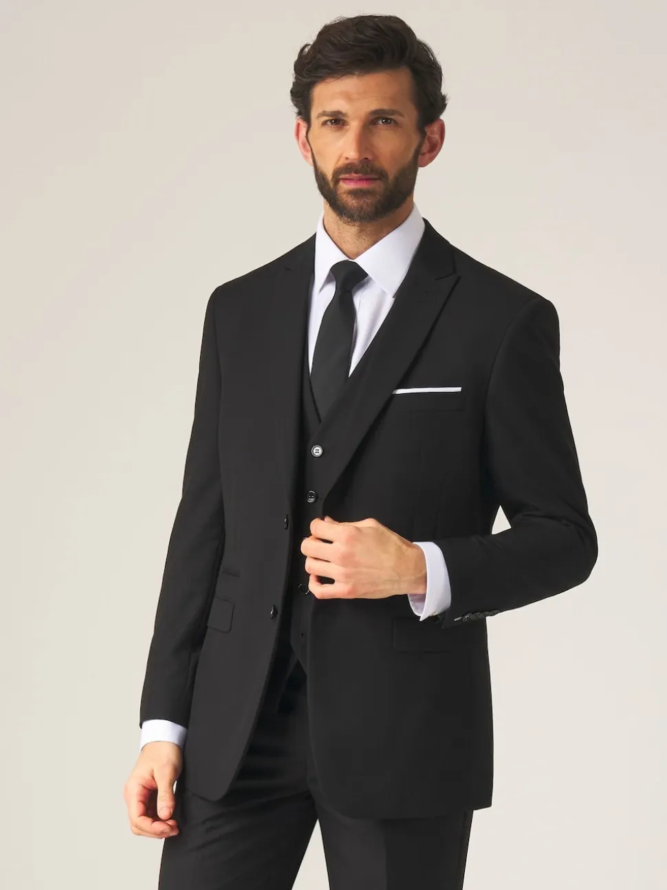 Skopes Black Madrid Regular Fit Suit Waistcoat