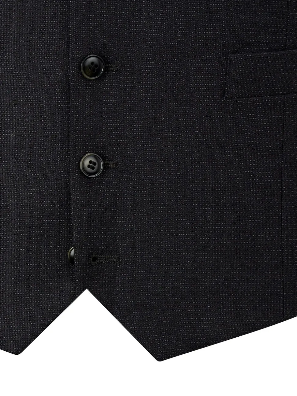 Skopes Black Methley Semi-Plain Suit Waistcoat