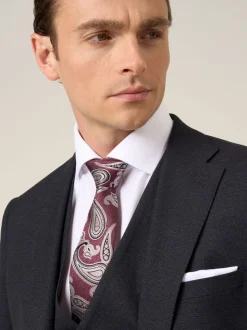 Skopes Black Methley Tailored Fit Semi-Plain Suit Jacket
