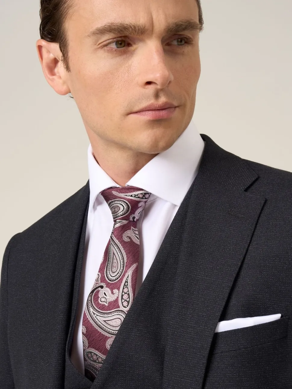 Skopes Black Methley Tailored Fit Semi-Plain Suit Jacket