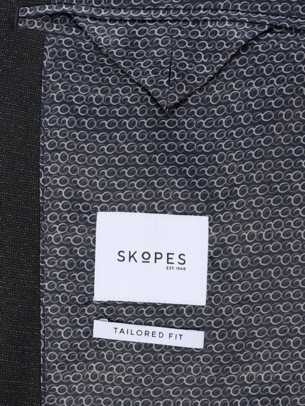 Skopes Black Methley Tailored Fit Semi-Plain Suit Jacket