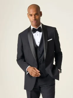Skopes Black Newman Check Tailored Fit Suit Waistcoat
