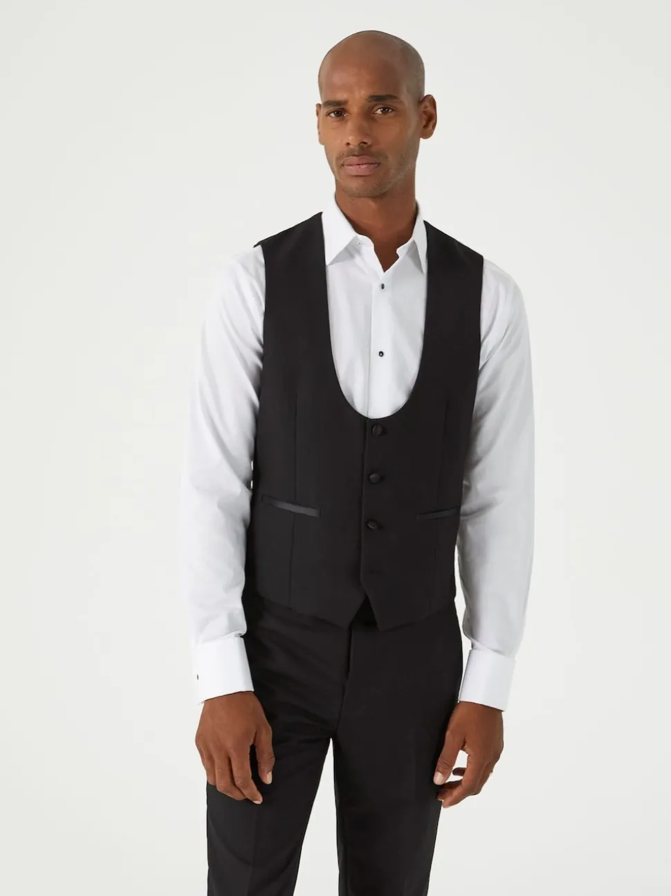 Skopes Black Sinatra Suit Scoop Waistcoat