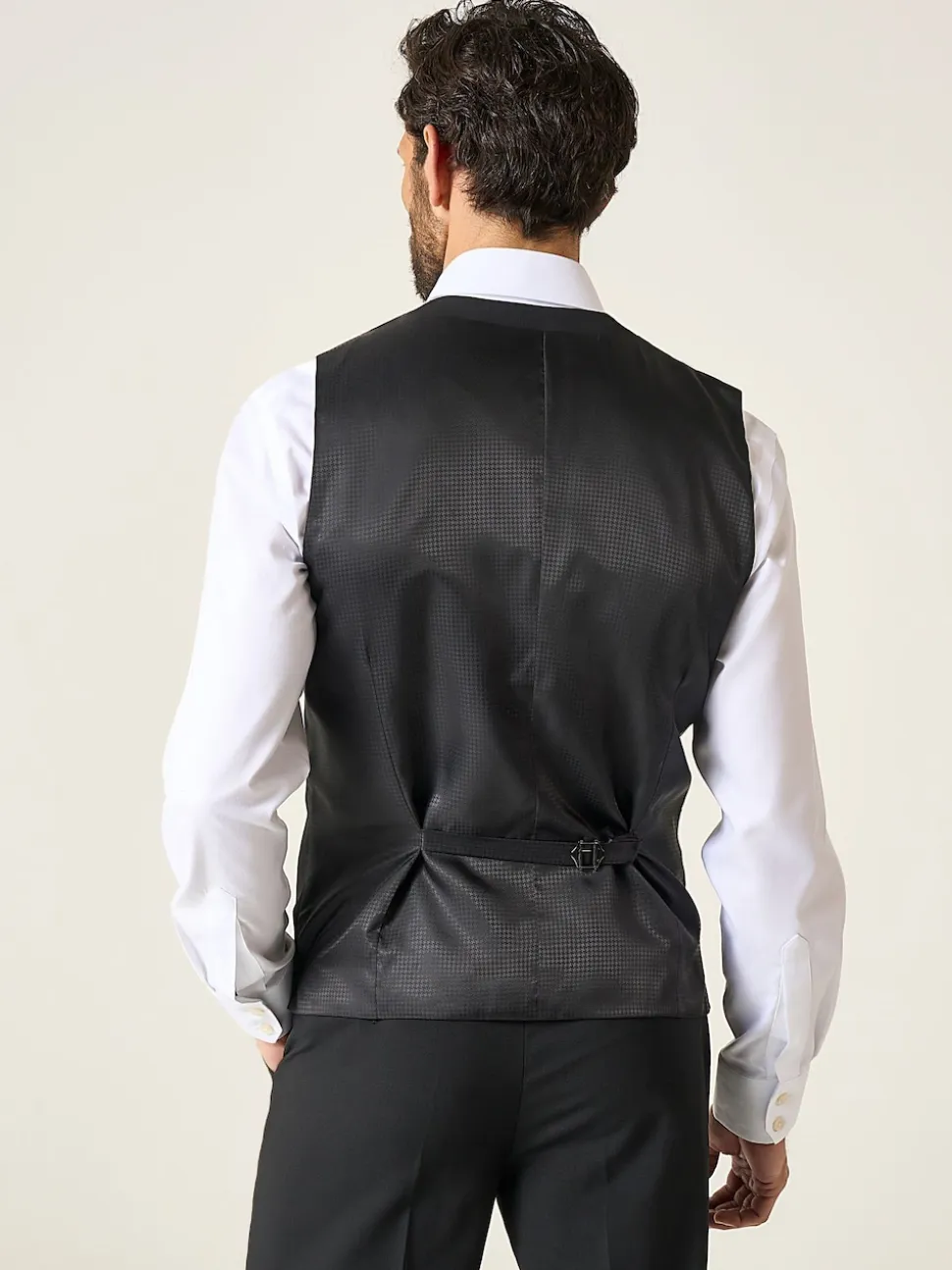 Skopes Black Single Breasted Wool Rich Darwin Suit Waistcoat