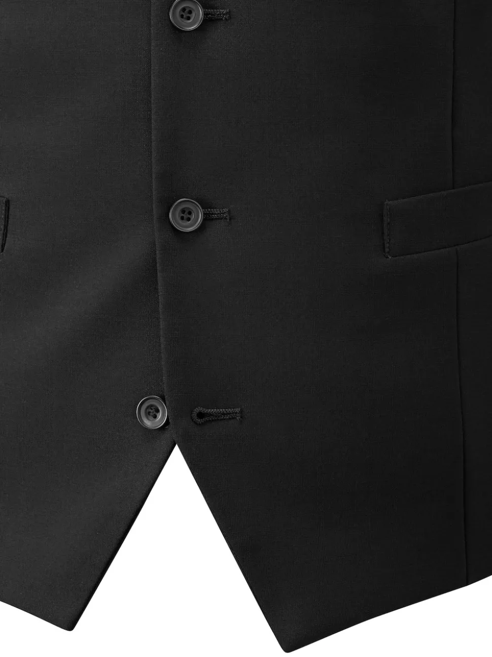 Skopes Black Single Breasted Wool Rich Darwin Suit Waistcoat