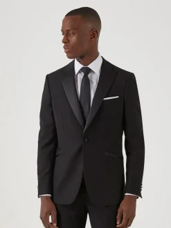 Skopes Black Slim Sinatra Fit Dinner Suit Jacket