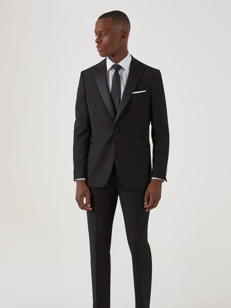 Skopes Black Slim Sinatra Fit Dinner Suit Jacket