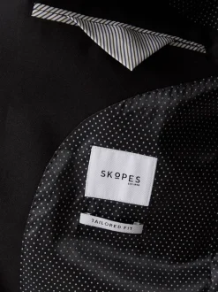 Skopes Black Tailored Fit Madrid Suit: Jacket