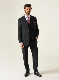 Skopes Black Wool Rich Darwin Suit Jacket