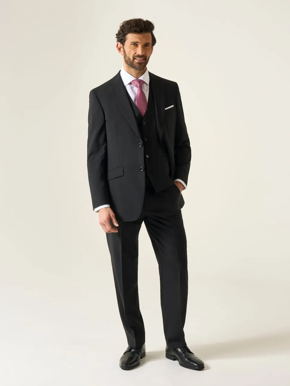 Skopes Black Wool Rich Darwin Suit Jacket