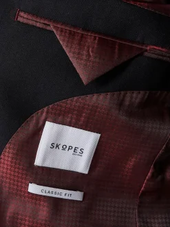 Skopes Black Wool Rich Darwin Suit Jacket