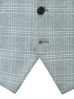 Skopes Blue Aspen Tailored Fit Single Breasted Puppytooth Check Waistcoat