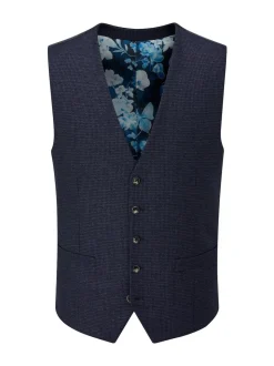 Skopes Blue Boyd Puppytooth Suit Waistcoat