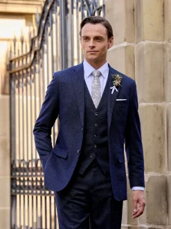 Skopes Blue Boyd Puppytooth Tailored Fit Suit Jacket
