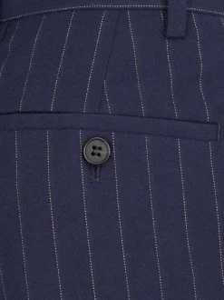 Skopes Blue Declan Suit Tapered Slim Fit Pinstripe Trousers