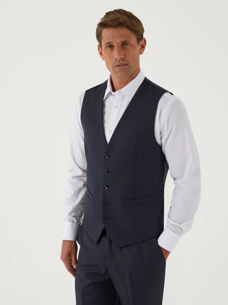 Skopes Blue Farnham Single Breasted Suit Waistcoat