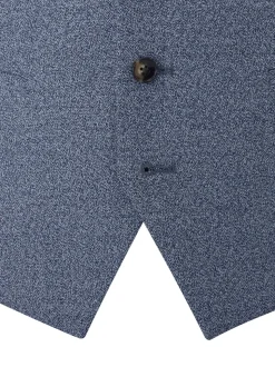 Skopes Blue Jodrell Marl Tweed Tailored Fit Suit Waistcoat
