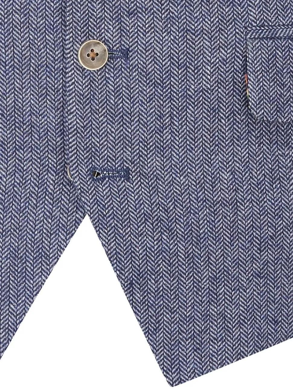 Skopes Blue Jude Tweed Tailored Fit Suit Waistcoat