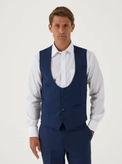 Skopes Blue Milan Scoop Slim Fit Suit Waistcoat