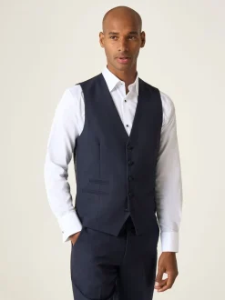 Skopes Blue Newman Check Tailored Fit Suit Waistcoat