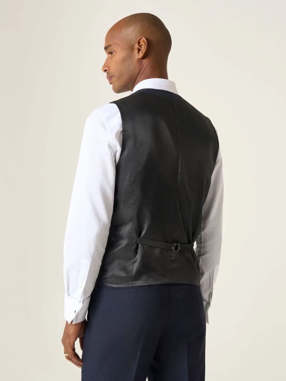 Skopes Blue Newman Check Tailored Fit Suit Waistcoat