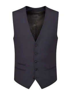 Skopes Blue Newman Check Tailored Fit Suit Waistcoat