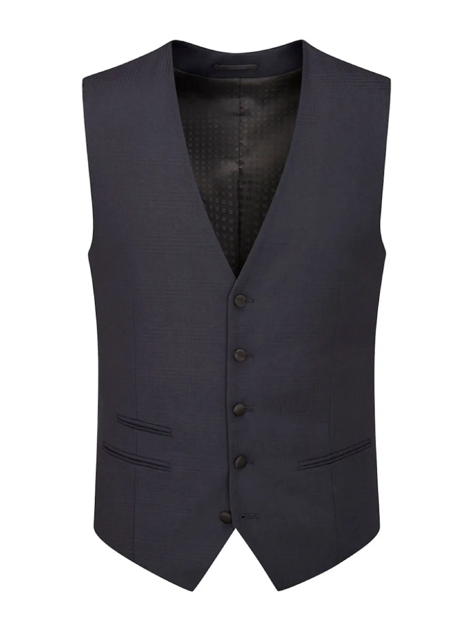 Skopes Blue Newman Check Tailored Fit Suit Waistcoat