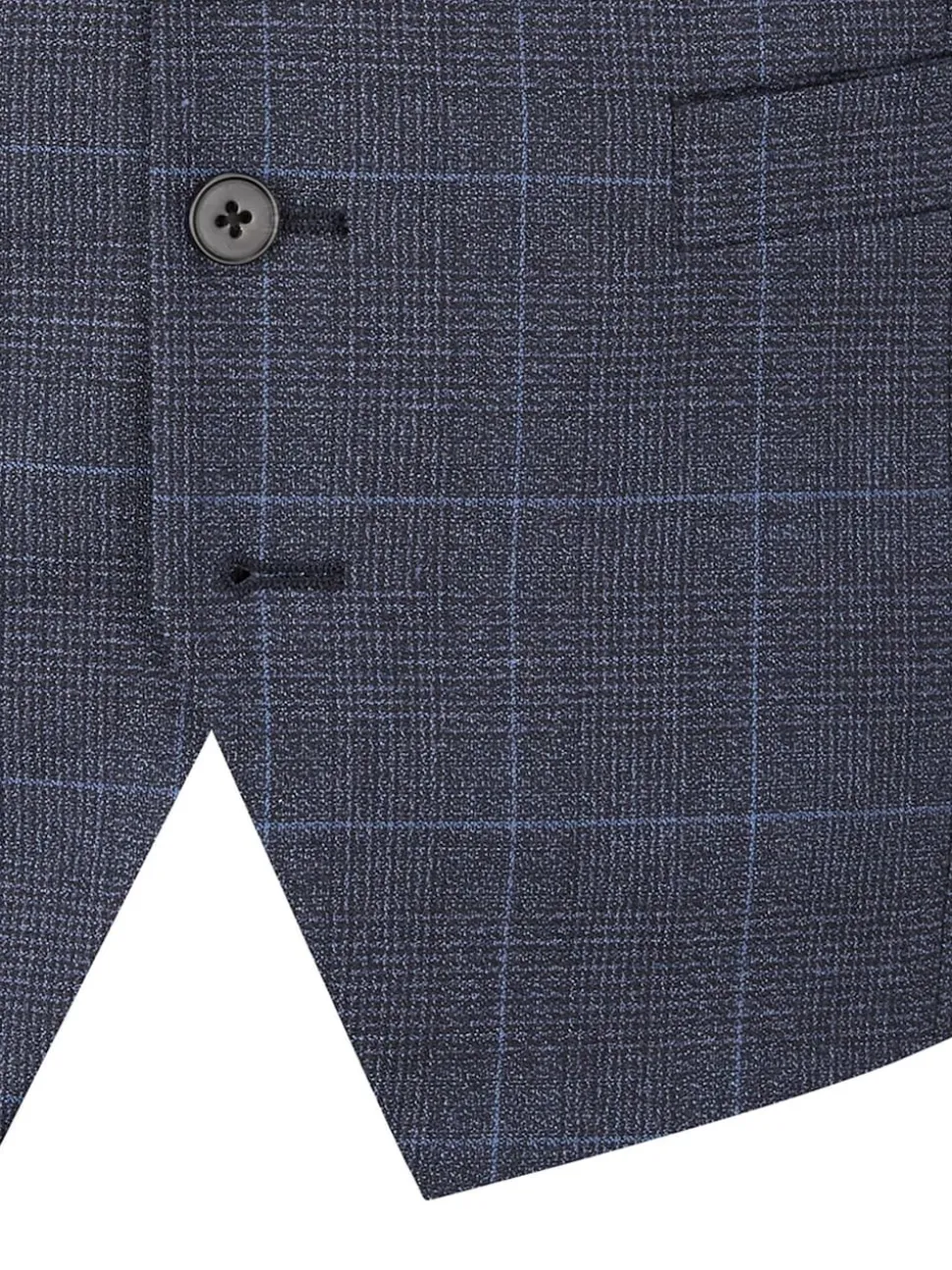 Skopes Blue Single Breasted Double Breasted Scoop Anello Suit Waistcoat