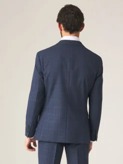Skopes Blue Slim Fit Anello Check Suit Jacket