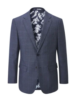 Skopes Blue Slim Fit Anello Check Suit Jacket