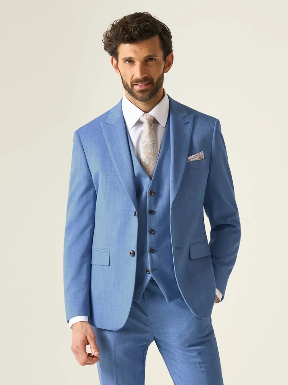 Skopes Blue Slim Tailored Fit Redding Suit: Jacket