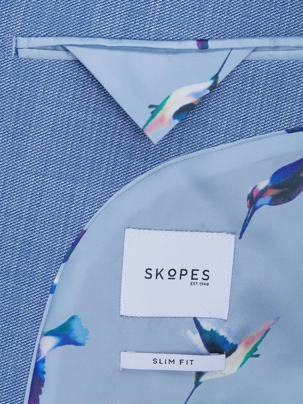 Skopes Blue Slim Tailored Fit Redding Suit: Jacket