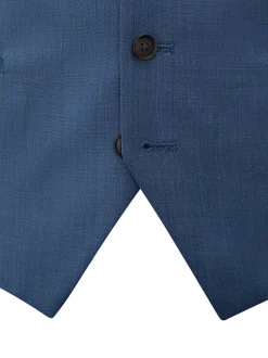 Skopes Blue Tailored Fit Remo Single Breasted Wool Rich Suit Waistcoat