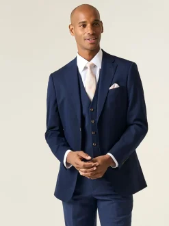 Skopes Blue Tailored Fit Caspian Stretch Look Suit Jacket