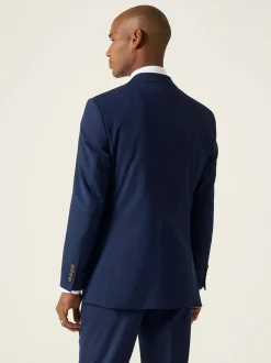Skopes Blue Tailored Fit Caspian Stretch Look Suit Jacket