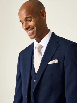 Skopes Blue Tailored Fit Caspian Stretch Look Suit Jacket