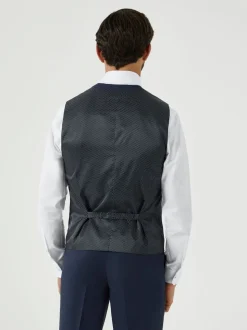 Skopes Blue Tailored Fit Wool Blend Joss Suit Waistcoat