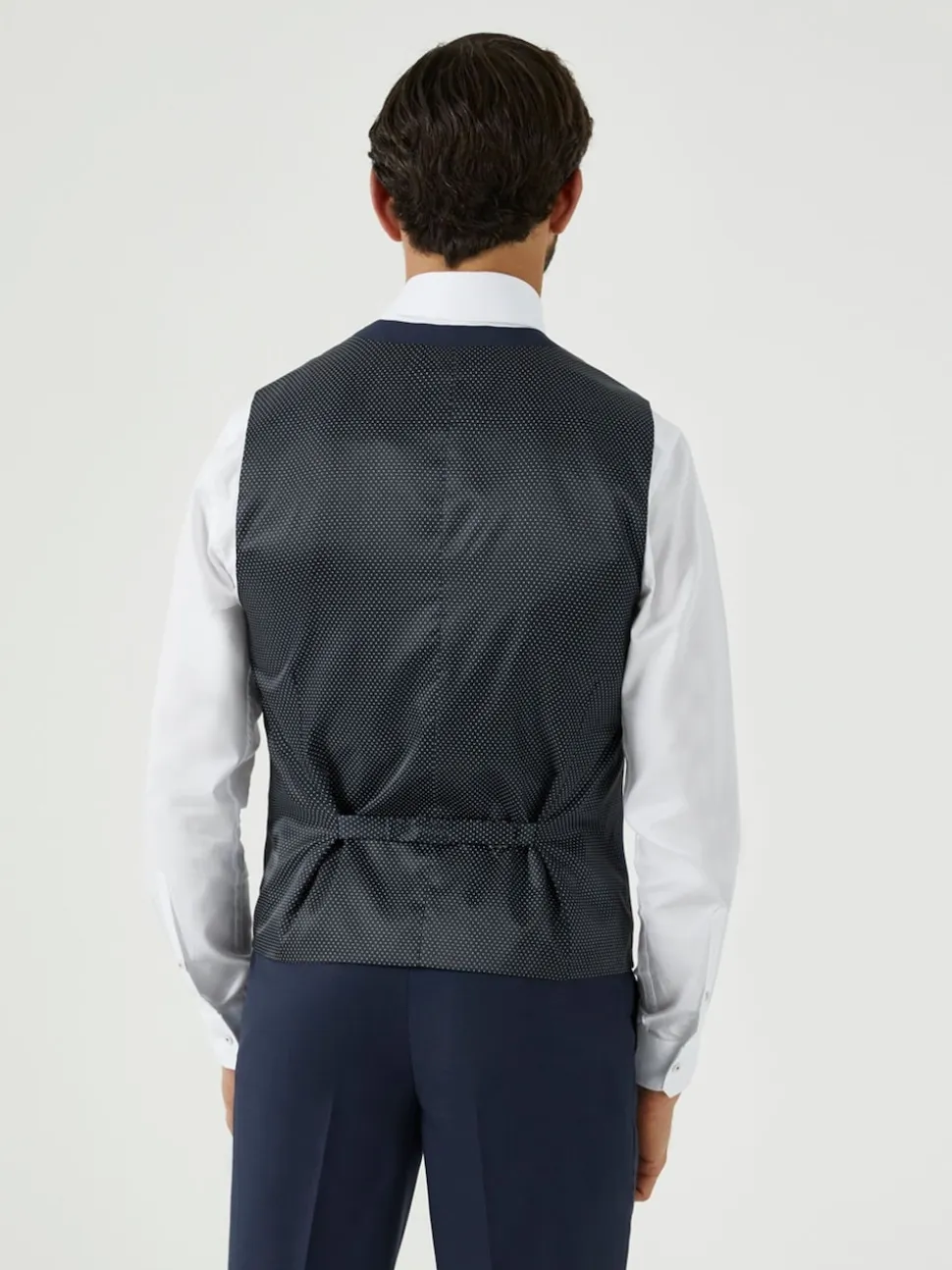 Skopes Blue Tailored Fit Wool Blend Joss Suit Waistcoat