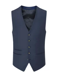 Skopes Blue Tailored Fit Wool Blend Joss Suit Waistcoat