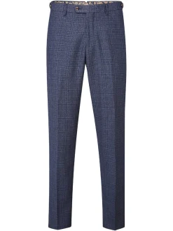 Skopes Blue Tailored Fit Woolf Check Suit: Trousers