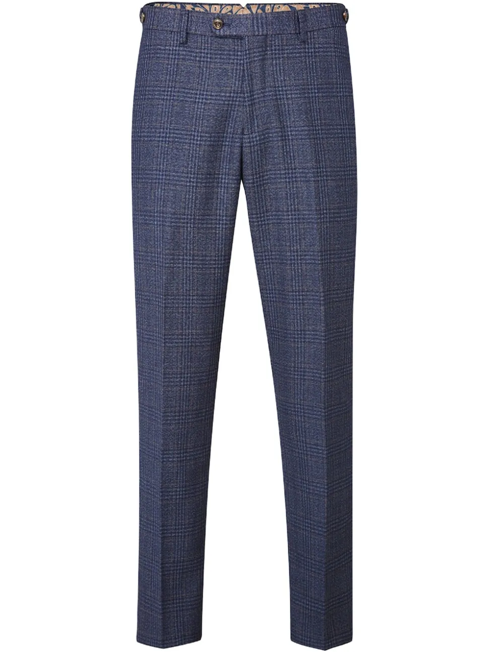 Skopes Blue Tailored Fit Woolf Check Suit: Trousers