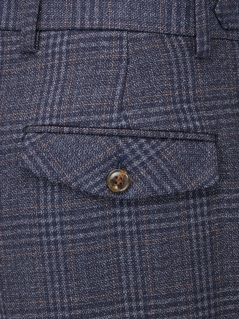 Skopes Blue Tailored Fit Woolf Check Suit: Trousers