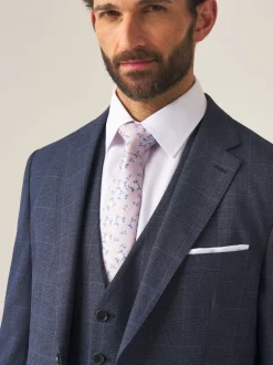 Skopes Blue Tailored Fit Anello Check Suit Jacket