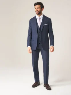 Skopes Blue Tailored Fit Anello Check Suit Jacket