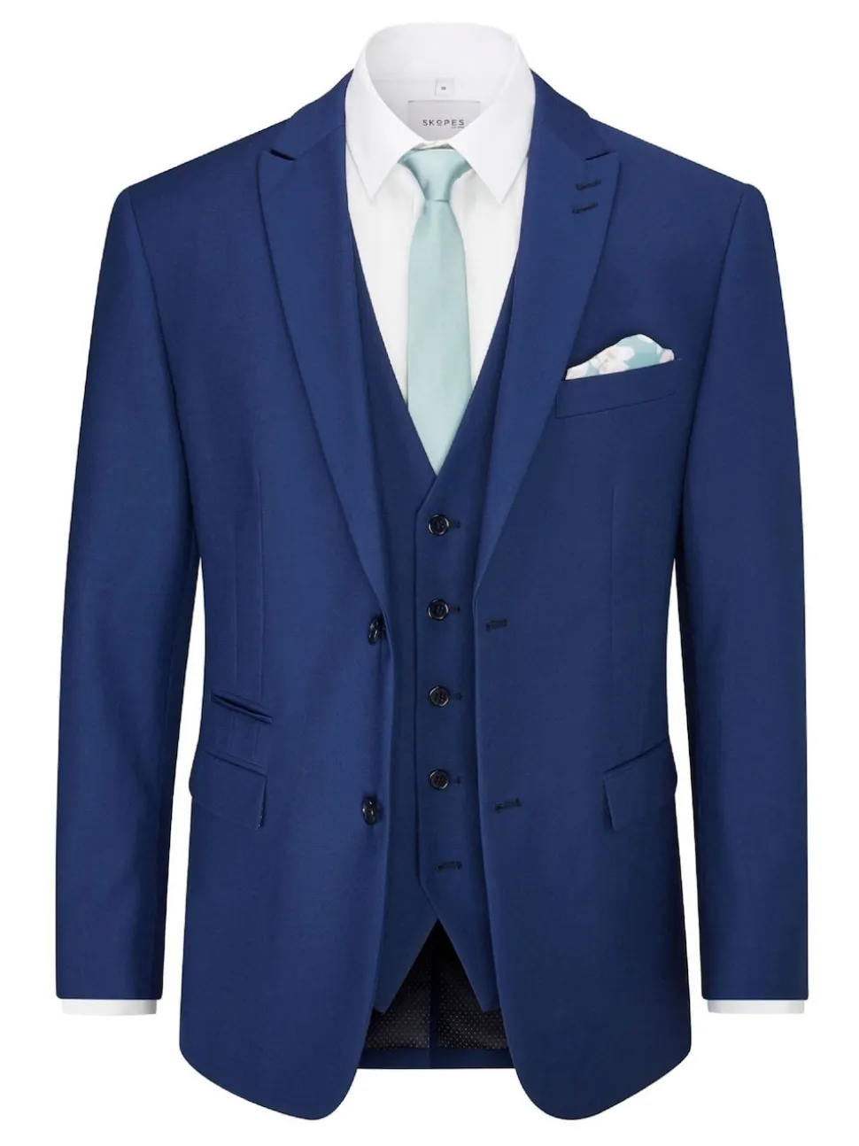 Skopes Blue Tailored Fit Kennedy Suit: Jacket