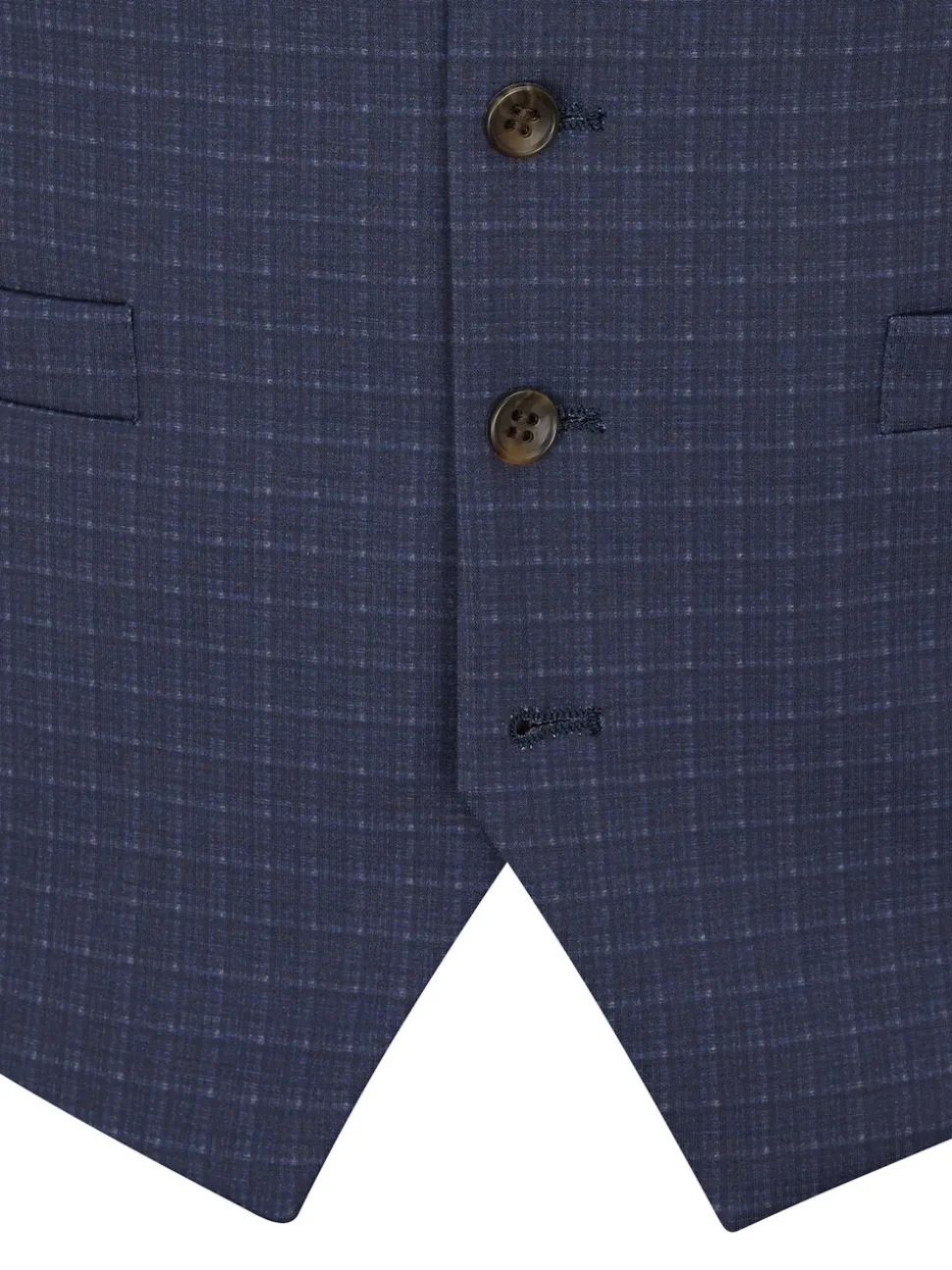 Skopes Blue Tailored Fit Ultimate Comfort Fenton Check Suit Waistcoat