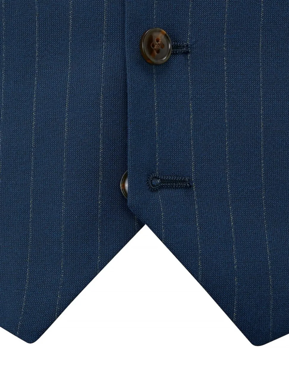 Skopes Blue Wright Tailored Fit Single Breasted Pinstripe Suit Waistcoat